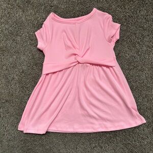 Colette Lilly Toddler Pink Knotted Short Sleeve Dress